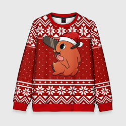 Свитшот детский Почита новогодний свитер, цвет: 3D-красный