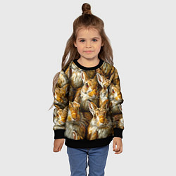 Свитшот детский Зайцы, цвет: 3D-черный — фото 2