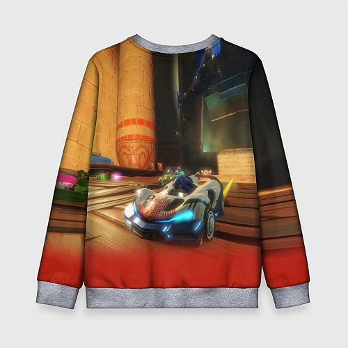 Детский свитшот Team Sonic racing - video game / 3D-Меланж – фото 2