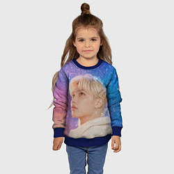 Свитшот детский Winter falls Felix Stray Kids, цвет: 3D-синий — фото 2