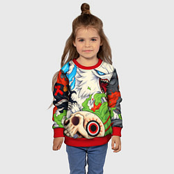 Свитшот детский Японские ужастики, цвет: 3D-красный — фото 2