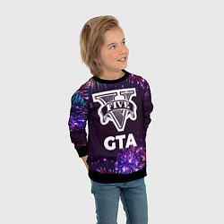 Свитшот детский Праздничный GTA, цвет: 3D-черный — фото 2