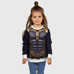 Свитшот детский Костюм Таноса из мстителей, цвет: 3D-белый — фото 2