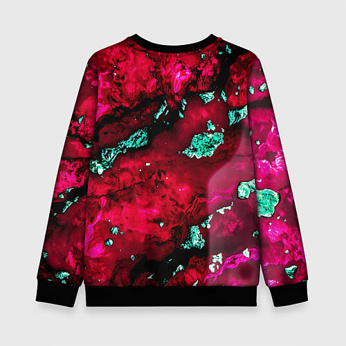 Детский свитшот Абстракция красно-голубая / 3D-Черный – фото 2