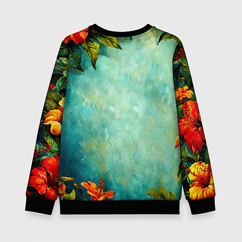 Детский свитшот Колибри в природе / 3D-Черный – фото 2