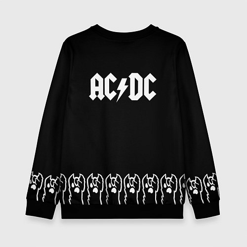 Детский свитшот AC DC: cat rock / 3D-Черный – фото 2