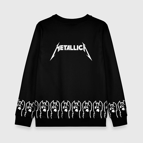 Детский свитшот Metallica: cat rock / 3D-Черный – фото 2