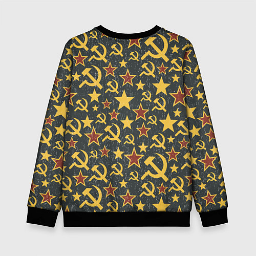 Детский свитшот Серп и Молот - СССР / 3D-Черный – фото 2
