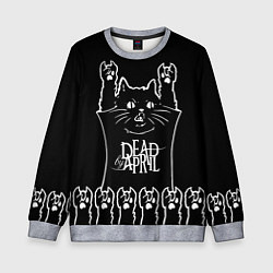 Свитшот детский Dead by April: cat rock, цвет: 3D-меланж