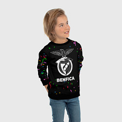 Свитшот детский Benfica конфети, цвет: 3D-черный — фото 2