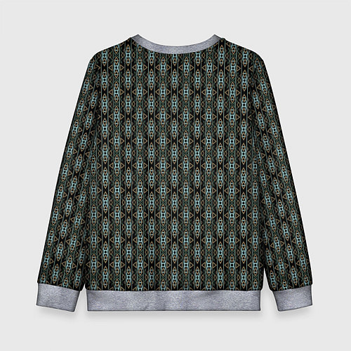 Детский свитшот Вертикальный геометрический узор на черном / 3D-Меланж – фото 2
