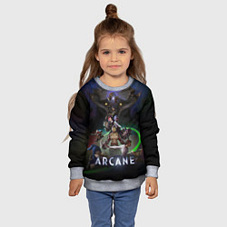 Свитшот детский Виктор и герои из Аркейн, цвет: 3D-меланж — фото 2
