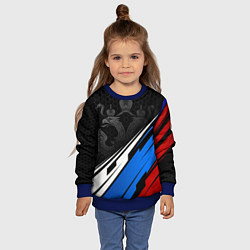 Свитшот детский Россия - абстракция, цвет: 3D-синий — фото 2