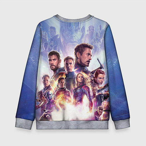 Детский свитшот Мстители пережившие щелчок Таноса / 3D-Меланж – фото 2