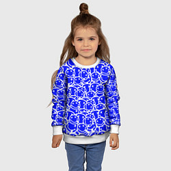 Свитшот детский Nirvana logo blue, цвет: 3D-белый — фото 2