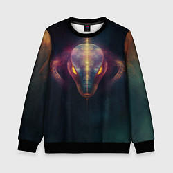 Свитшот детский Мрачная змея, цвет: 3D-черный