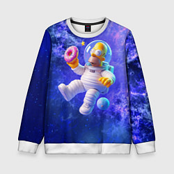 Детский свитшот Homer Simpson is a brave astronaut