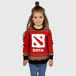 Свитшот детский Dota new year, цвет: 3D-черный — фото 2