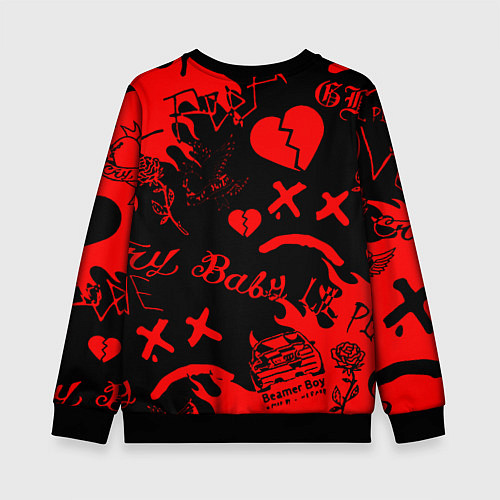 Детский свитшот Lil peep monster energy / 3D-Черный – фото 2