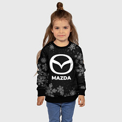 Свитшот детский Снежный Mazda, цвет: 3D-черный — фото 2