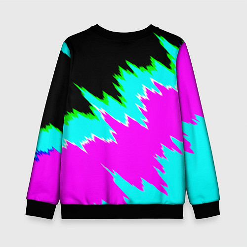 Детский свитшот NBA неоновые краски текстура / 3D-Черный – фото 2