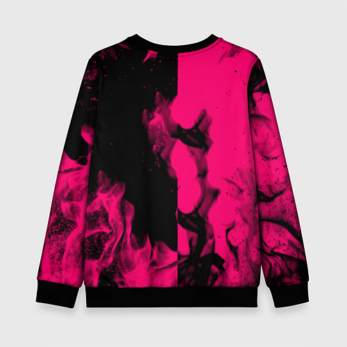 Детский свитшот Monster energy fire pink / 3D-Черный – фото 2
