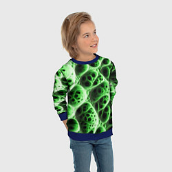 Свитшот детский Зелёная пористая структура, цвет: 3D-синий — фото 2
