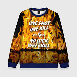 Свитшот детский Counter Strike - motto flame, цвет: 3D-синий