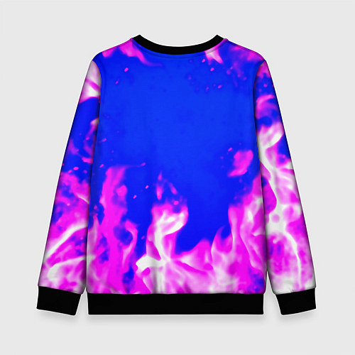Детский свитшот Nirvana neon flame / 3D-Черный – фото 2