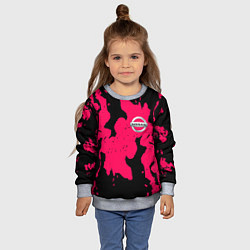 Свитшот детский Nissan fire pink, цвет: 3D-меланж — фото 2