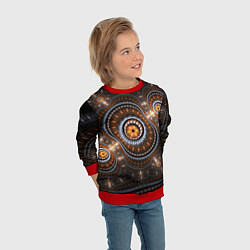 Свитшот детский Психоделкиа узоров, цвет: 3D-красный — фото 2