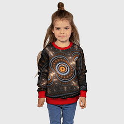Свитшот детский Психоделкиа узоров, цвет: 3D-красный — фото 2
