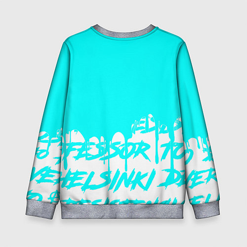 Детский свитшот Rust надписи краски / 3D-Меланж – фото 2