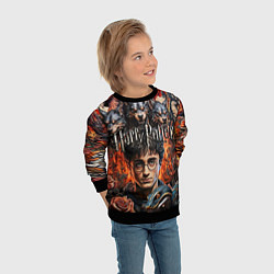 Свитшот детский Гарри Поттер и мифические существа, цвет: 3D-черный — фото 2