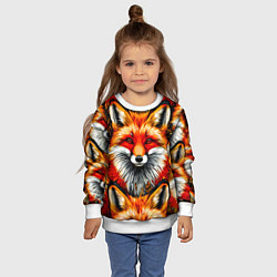 Свитшот детский Лисички-сестрички, цвет: 3D-белый — фото 2