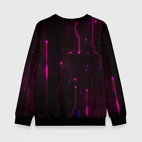 Детский свитшот Самурай киберпанк цифровой / 3D-Черный – фото 2