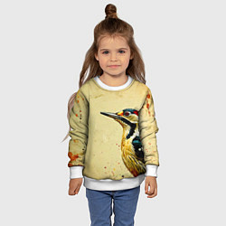 Свитшот детский Большой дятел, цвет: 3D-белый — фото 2