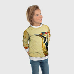 Свитшот детский Большой дятел, цвет: 3D-белый — фото 2