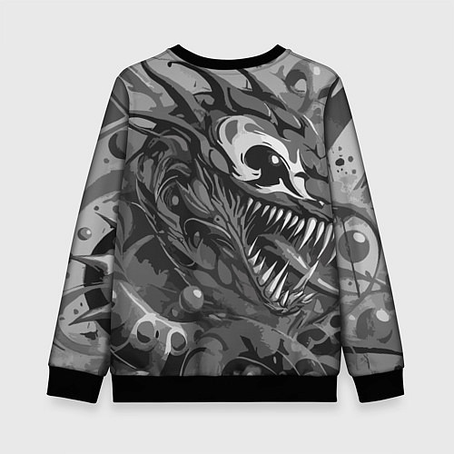 Детский свитшот We are Venom - graffiti / 3D-Черный – фото 2
