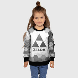 Свитшот детский Zelda - white gradient, цвет: 3D-черный — фото 2