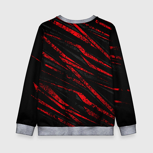 Детский свитшот N7 - красный камуфляж / 3D-Меланж – фото 2
