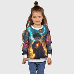 Свитшот детский Гарри Поттер с волшебной палочкой, цвет: 3D-белый — фото 2