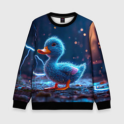 Свитшот детский Синий утенок, цвет: 3D-черный