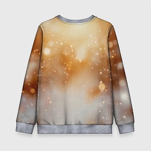 Детский свитшот Рыжая довольная лисица / 3D-Меланж – фото 2