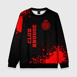 Свитшот детский Club Brugge - red gradient вертикально, цвет: 3D-черный