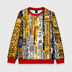 Детский свитшот Cyberpunk pattern yellow