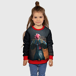 Свитшот детский Вай в силовых перчатках Аркейн, цвет: 3D-красный — фото 2