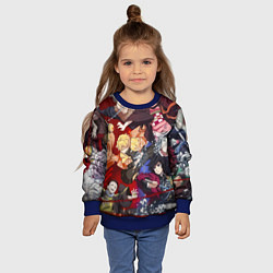 Свитшот детский Клинок, рассекающий демонов аниме, цвет: 3D-синий — фото 2