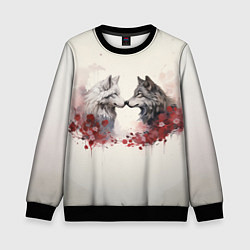 Свитшот детский Wolfs love, цвет: 3D-черный