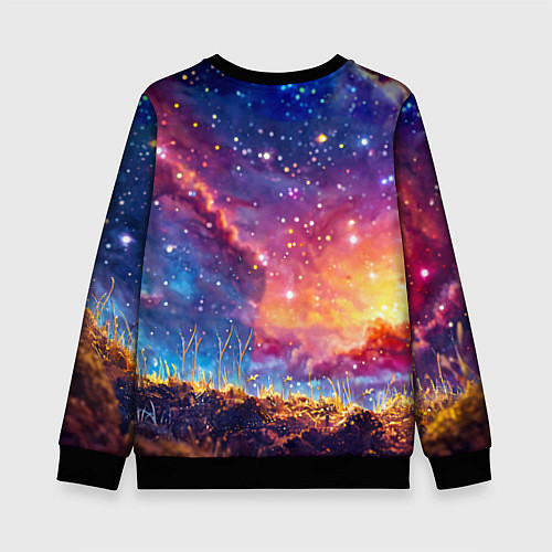 Детский свитшот Муравей в космосе / 3D-Черный – фото 2